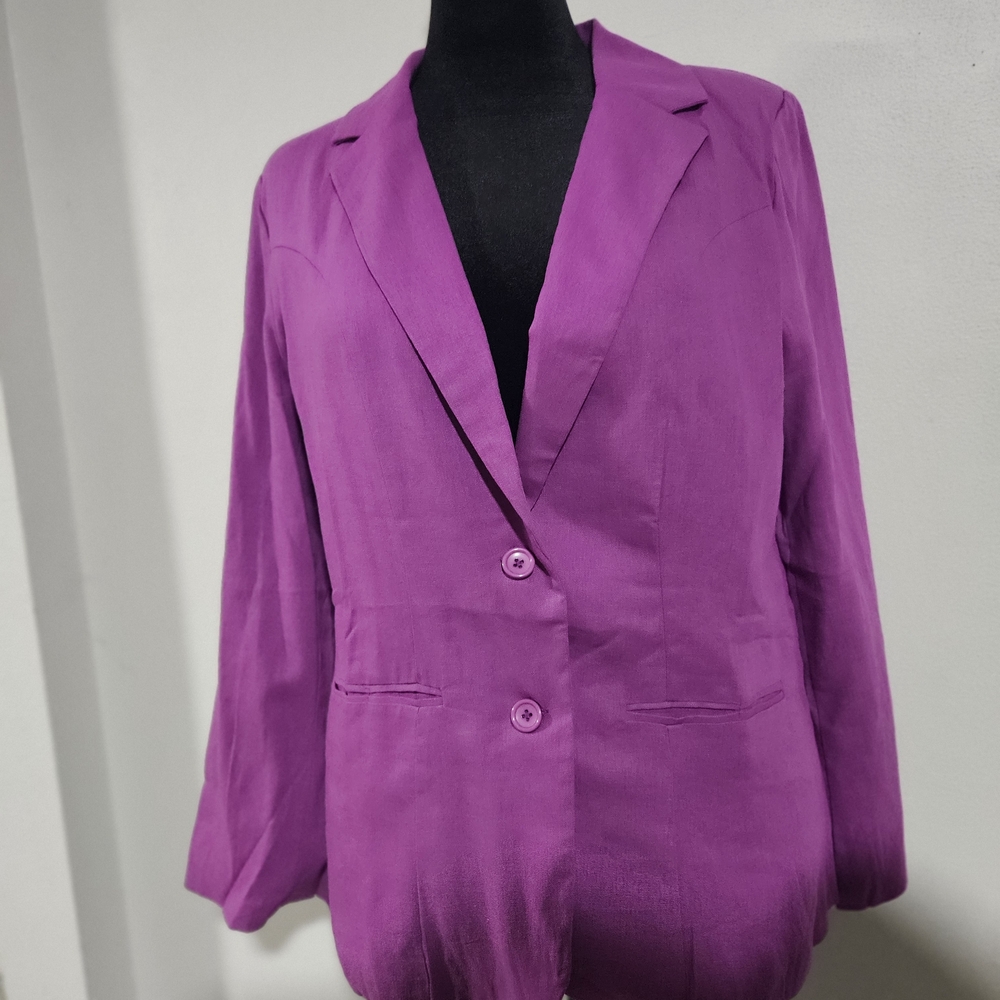 Jessica London Vibrant Magenta Blazer - Picture 1 of 4